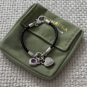 Judith Ripka Sterling Silver 925 Charm Bracelet